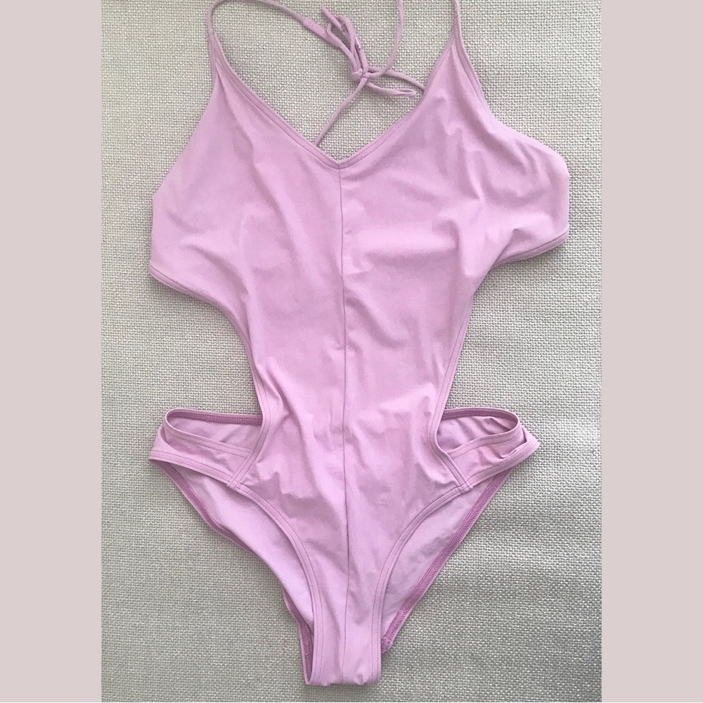 Vintage Calvin Klein Swimwear Cut-out One Piece Bathing Suit size 8 Medium